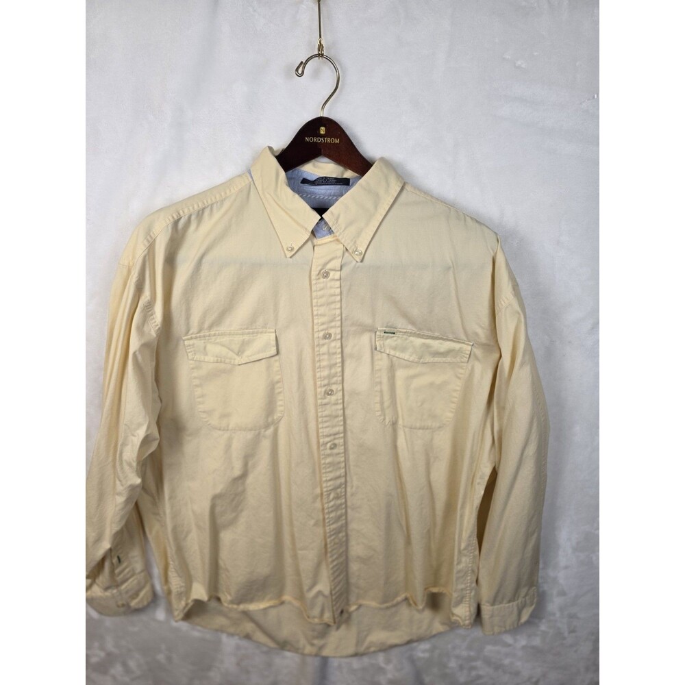 Vintage Tommy Hilfiger‎ Men's XL Yellow Corduroy Long Sleeve Shirt